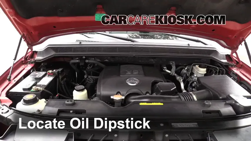 2009 Nissan Armada SE 5.6L V8 FlexFuel Aceite Controlar nivel de aceite